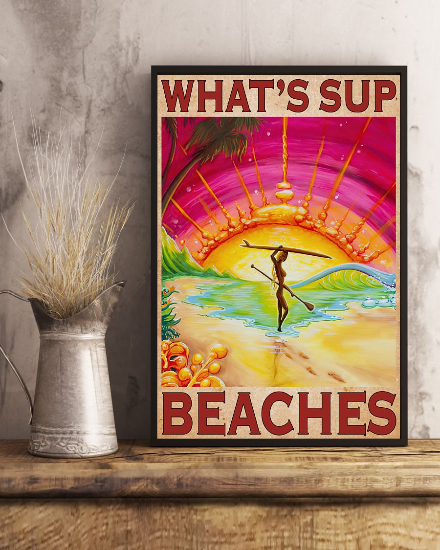 Very Good Quality What's Sup Beaches Paddleboard Poster