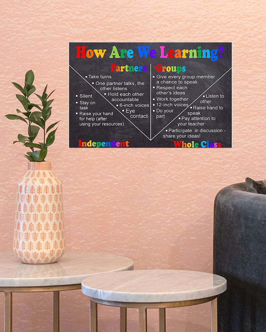 Esty How Are We Learning Partner Groups Independent Whole Class Poster
