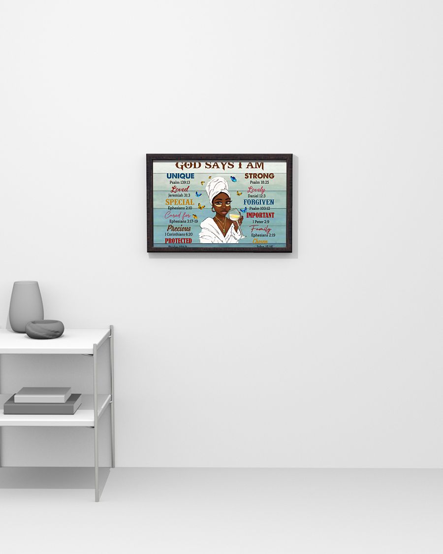 Best God Says I Am Unique Strong Woman Poster
