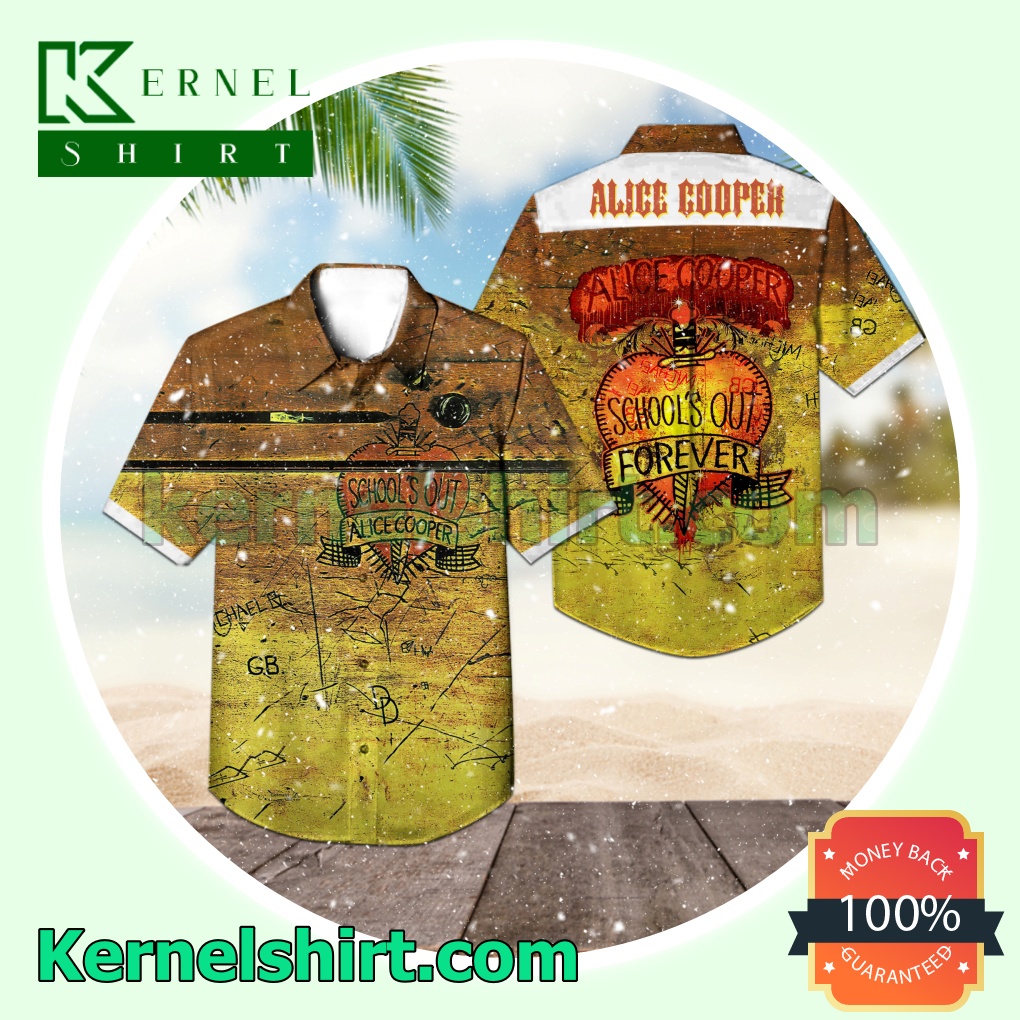 Alice Cooper School's Out Album Cover Style 2 Short Sleeve Shirts
