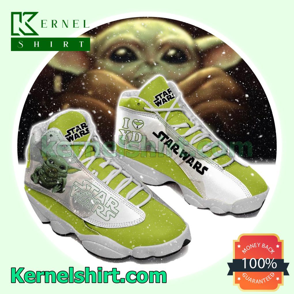 Unique Baby Yoda From Star Wars Green White Nike Sneakers