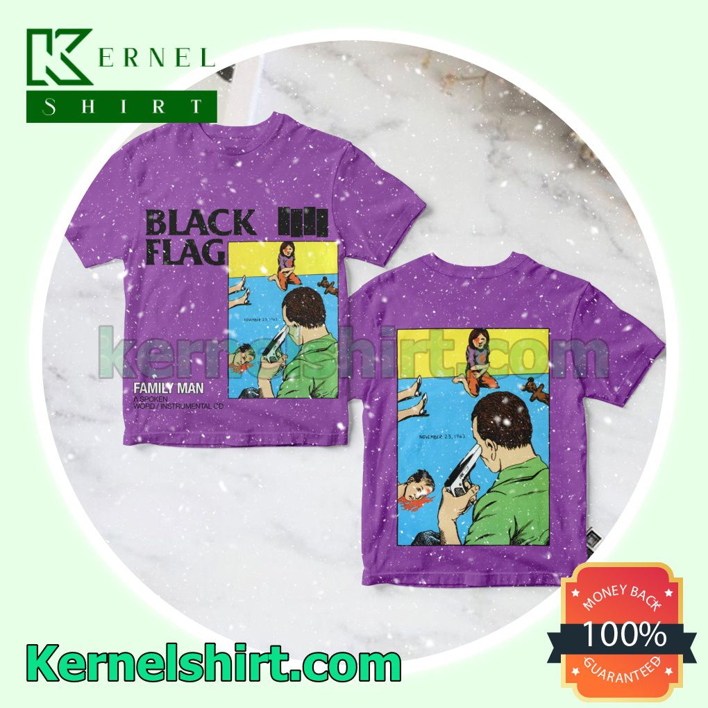 Black Flag Family Man Album Cover Purple Personalized Shirt