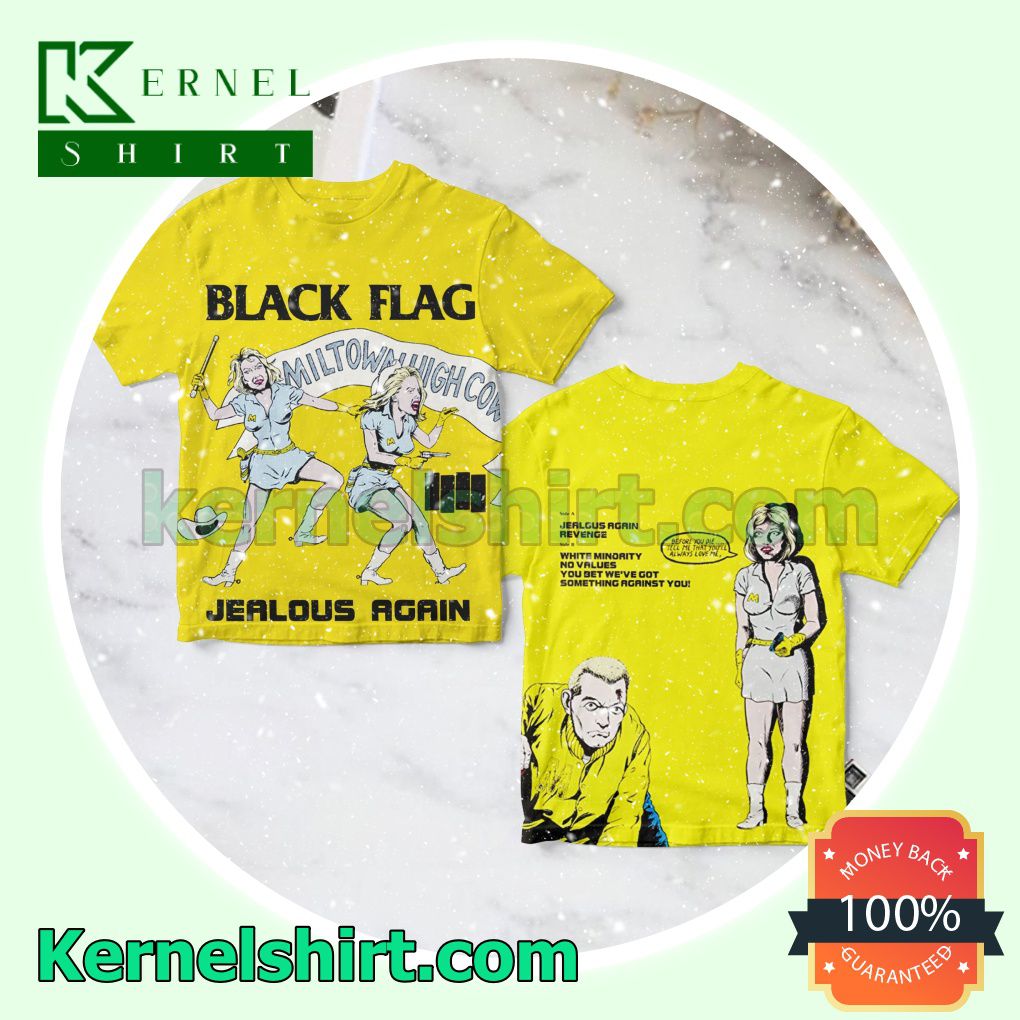 Black Flag Jealous Again Album Cover Yellow Personalized Shirt