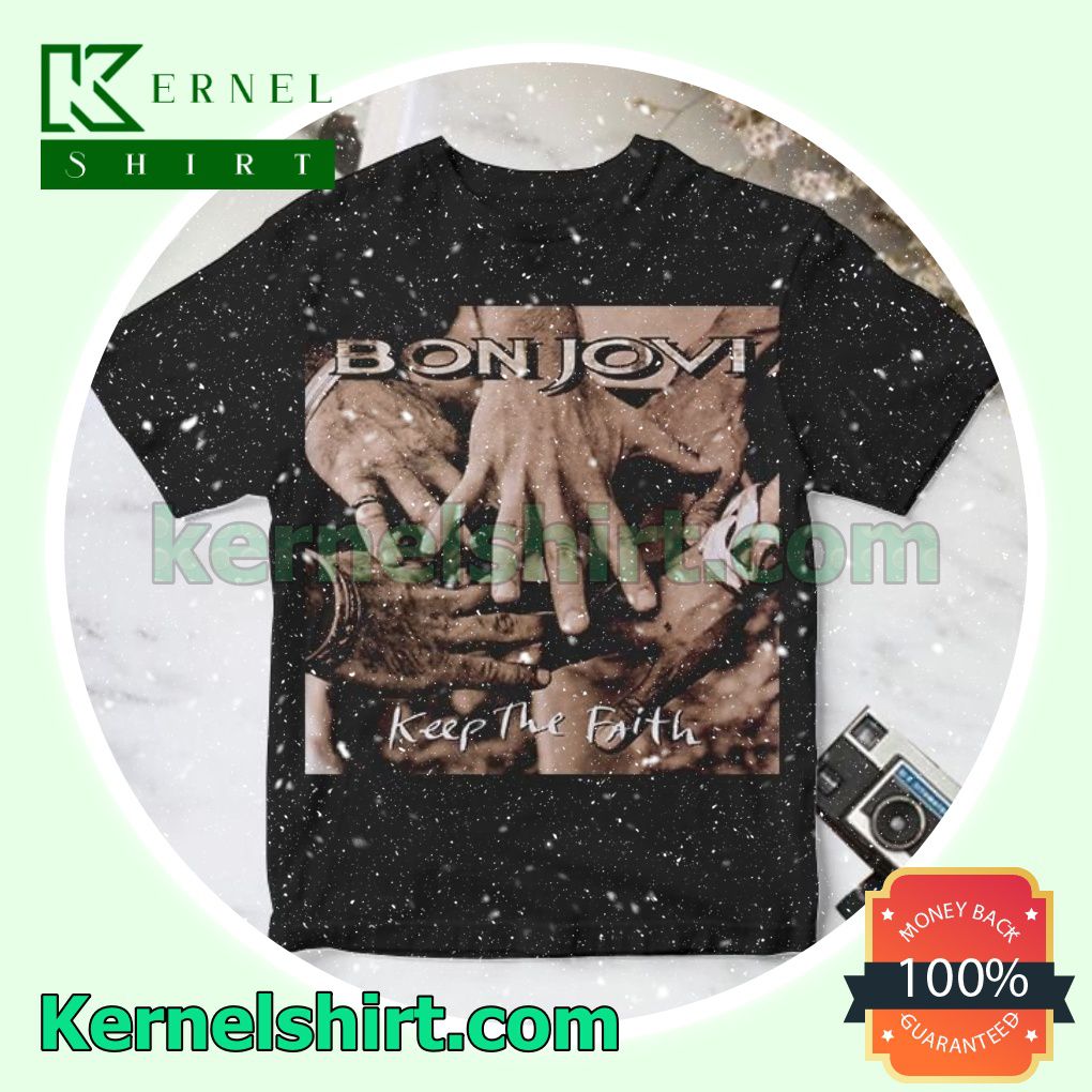 Bon Jovi Keep The Faith Album Cover Black Custom Shirt