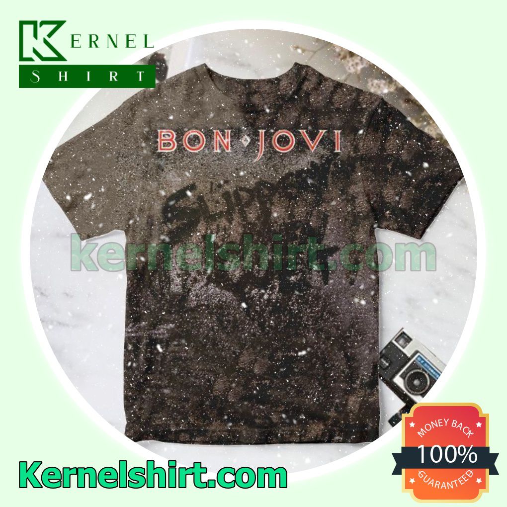 Bon Jovi Slippery When Wet Album Cover Brown Custom Shirt