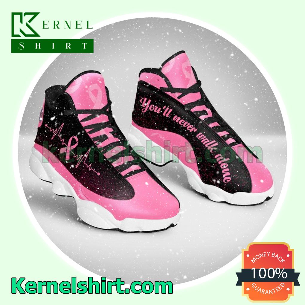 Real Breast Cancer You'll Never Walk Alone Nike Sneakers