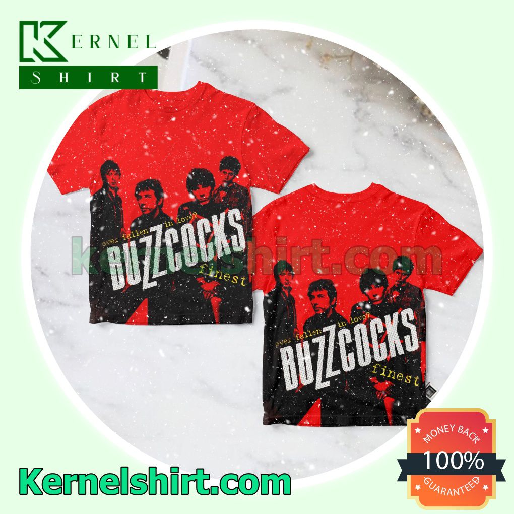 Buzzcocks Finest Ever Fallen In Love Album Cover Red Personalized Shirt