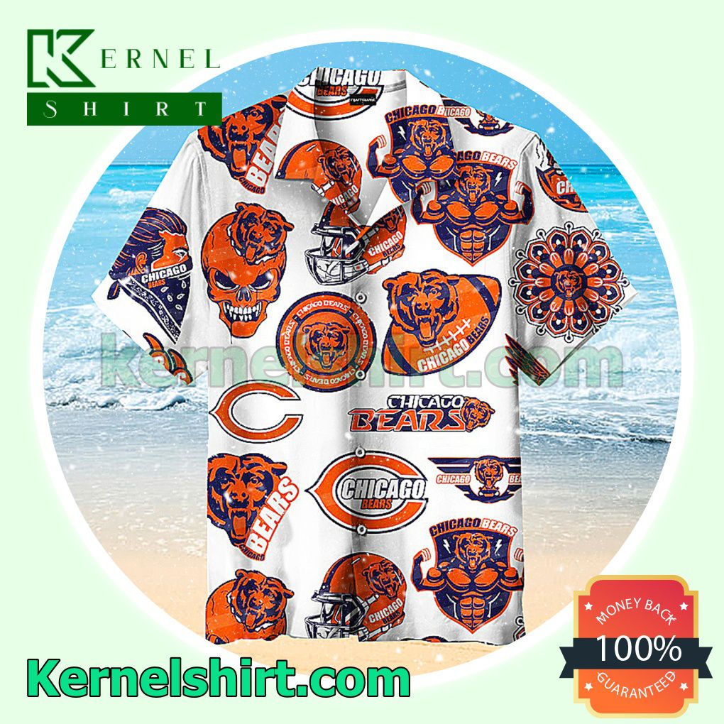 Chicago Bears Print Rugby Summer Shirt