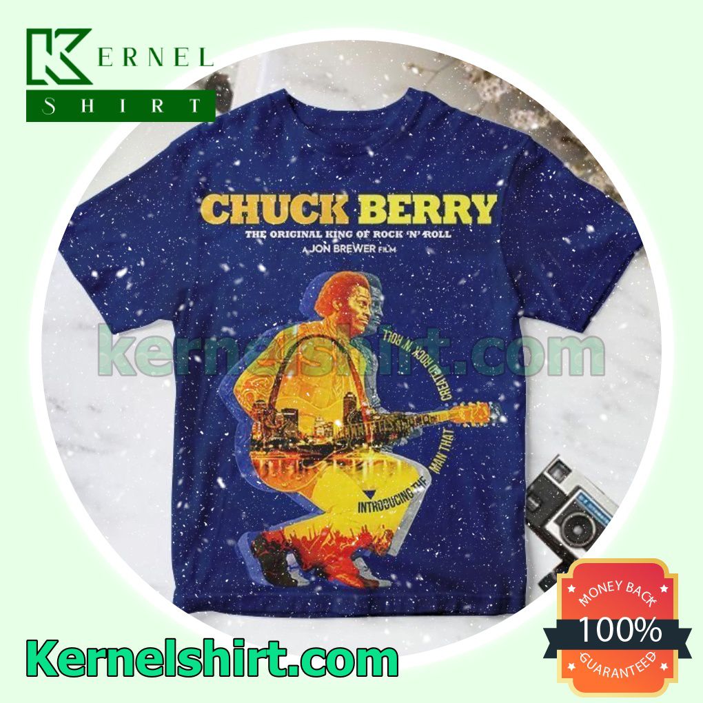 Chuck Berry The Original King Of Rock 'n' Roll Navy Gift Shirt