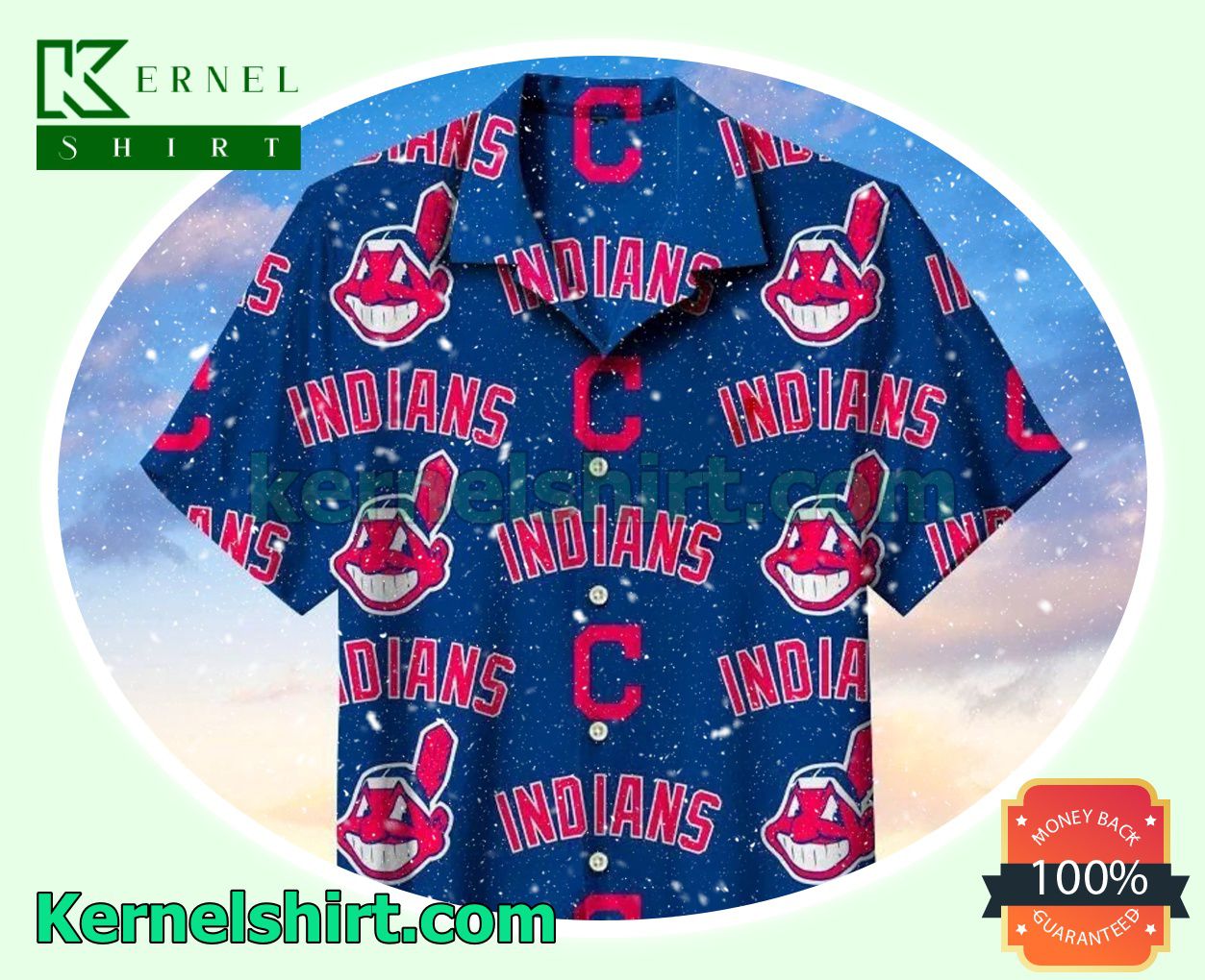 Cleveland Baseball Team Button Shirt