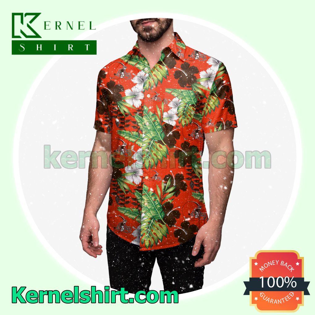 Cleveland Browns Floral Summer Aloha Hawaii Shirt