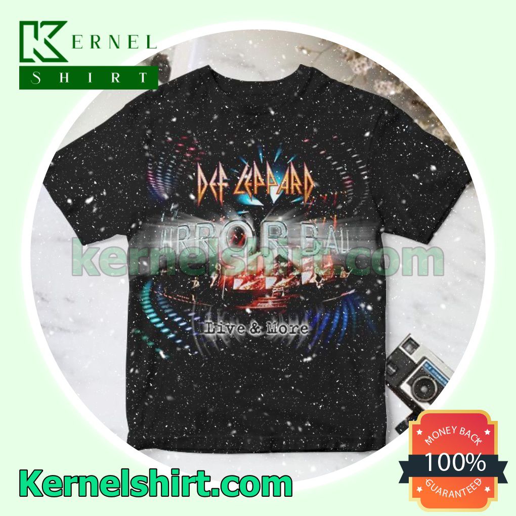 Def Leppard Mirror Ball Live And More Album Cover Gift Shirt