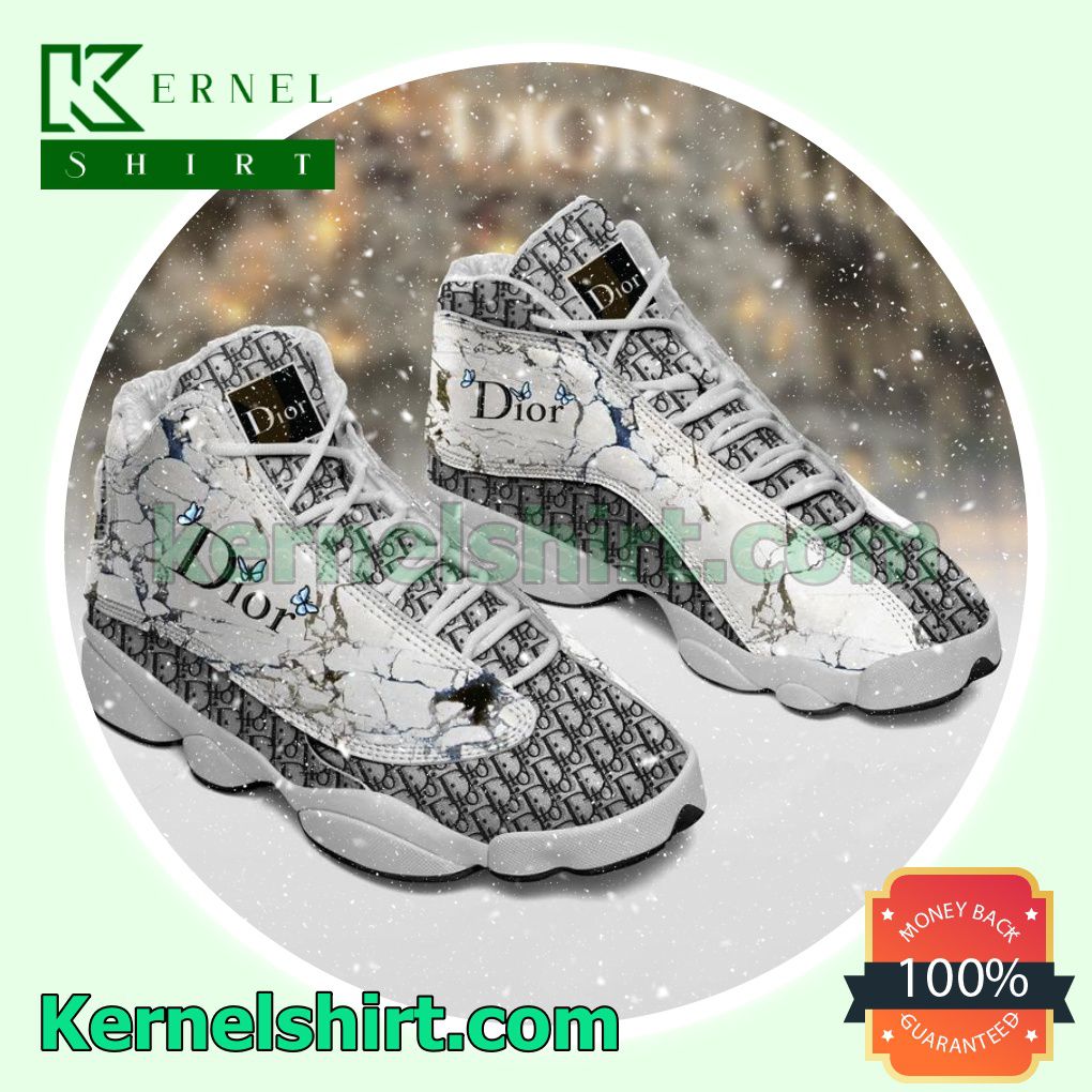 Very Good Quality Dior Black White Butterfly Nike Sneakers