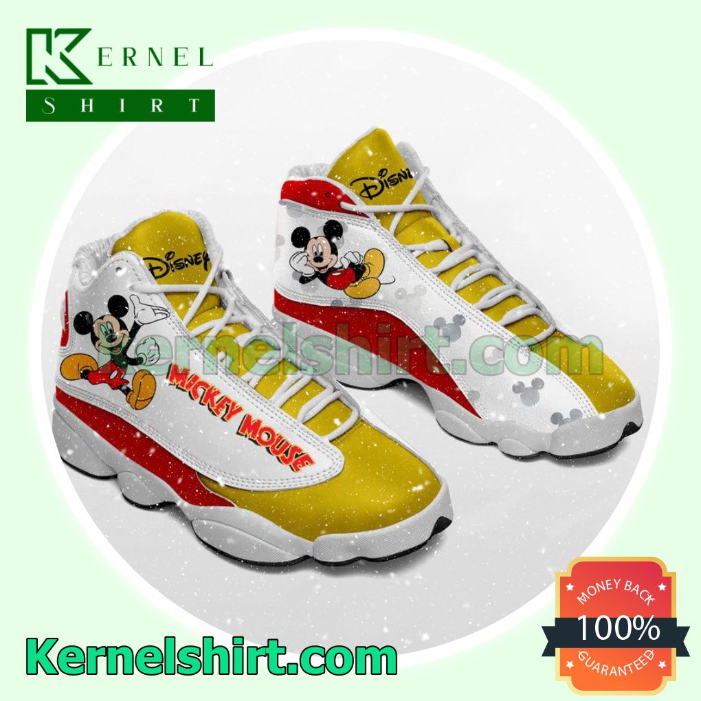 eBay Disney Mickey Mouse White Yellow Nike Sneakers
