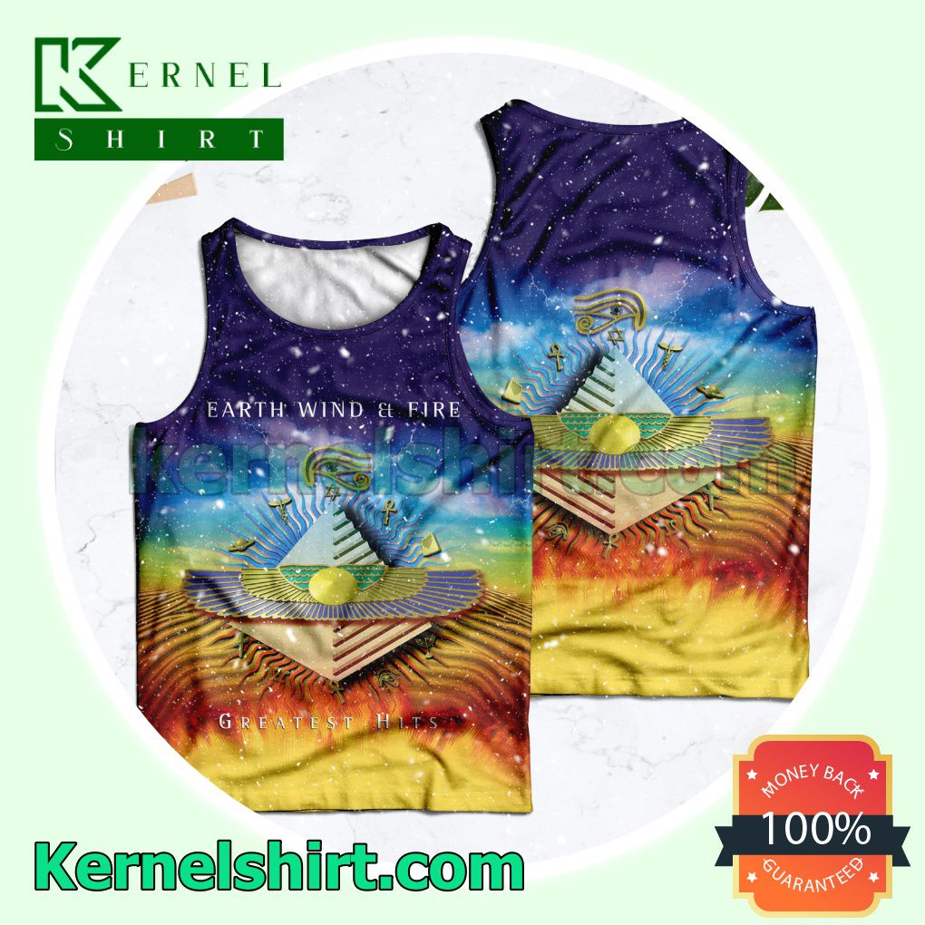 Earth, Wind And Fire Greatest Hits Album Cover Womens Tops