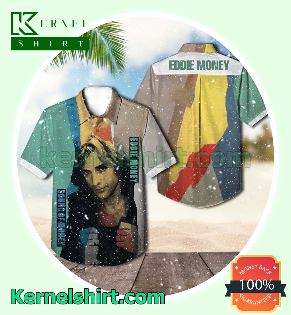 Eddie Money Greatest Hits Sound Of Money Compilation Album Cover Short Sleeve Shirts
