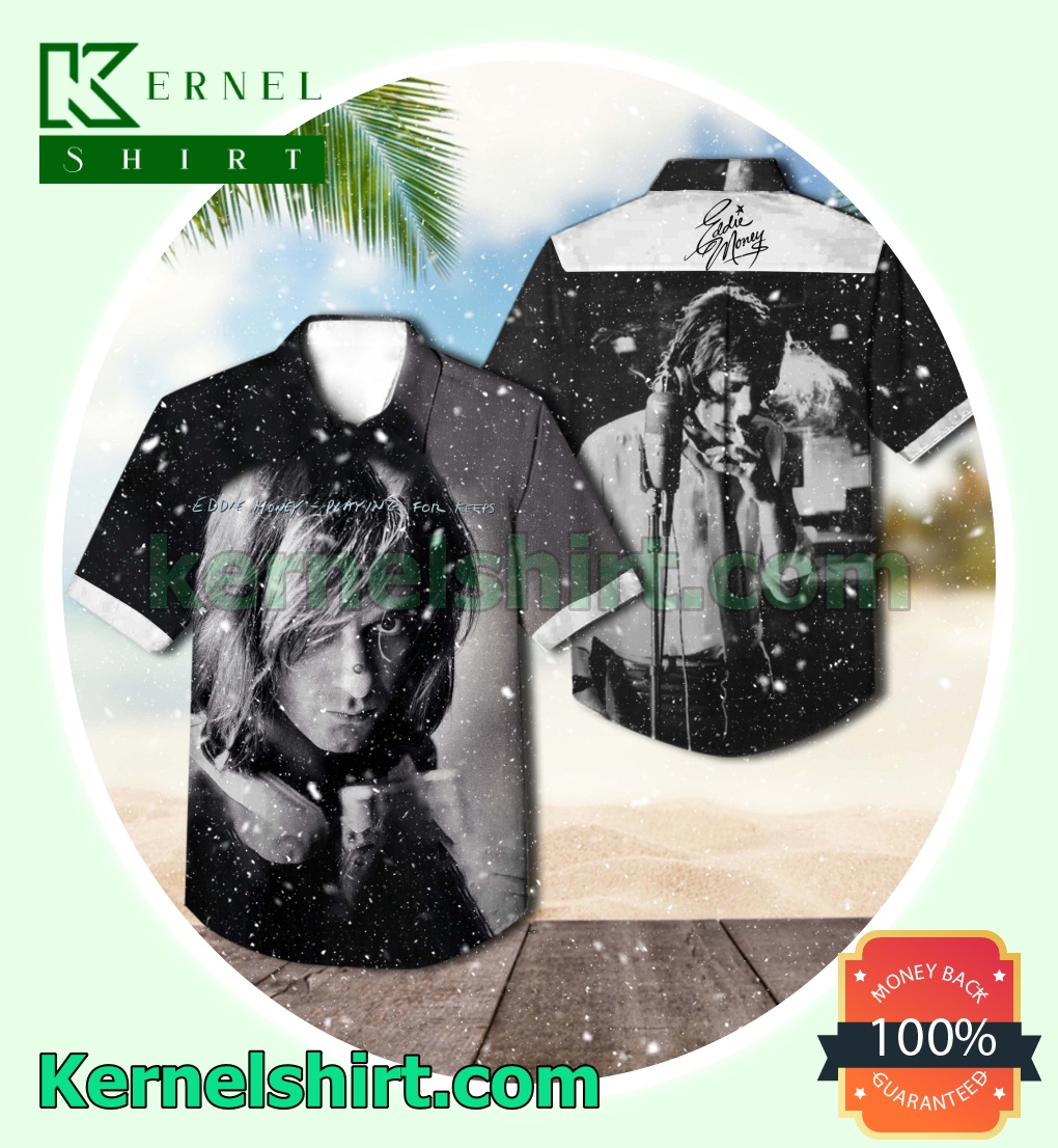 Eddie Money Playing For Keeps Album Cover Short Sleeve Shirts