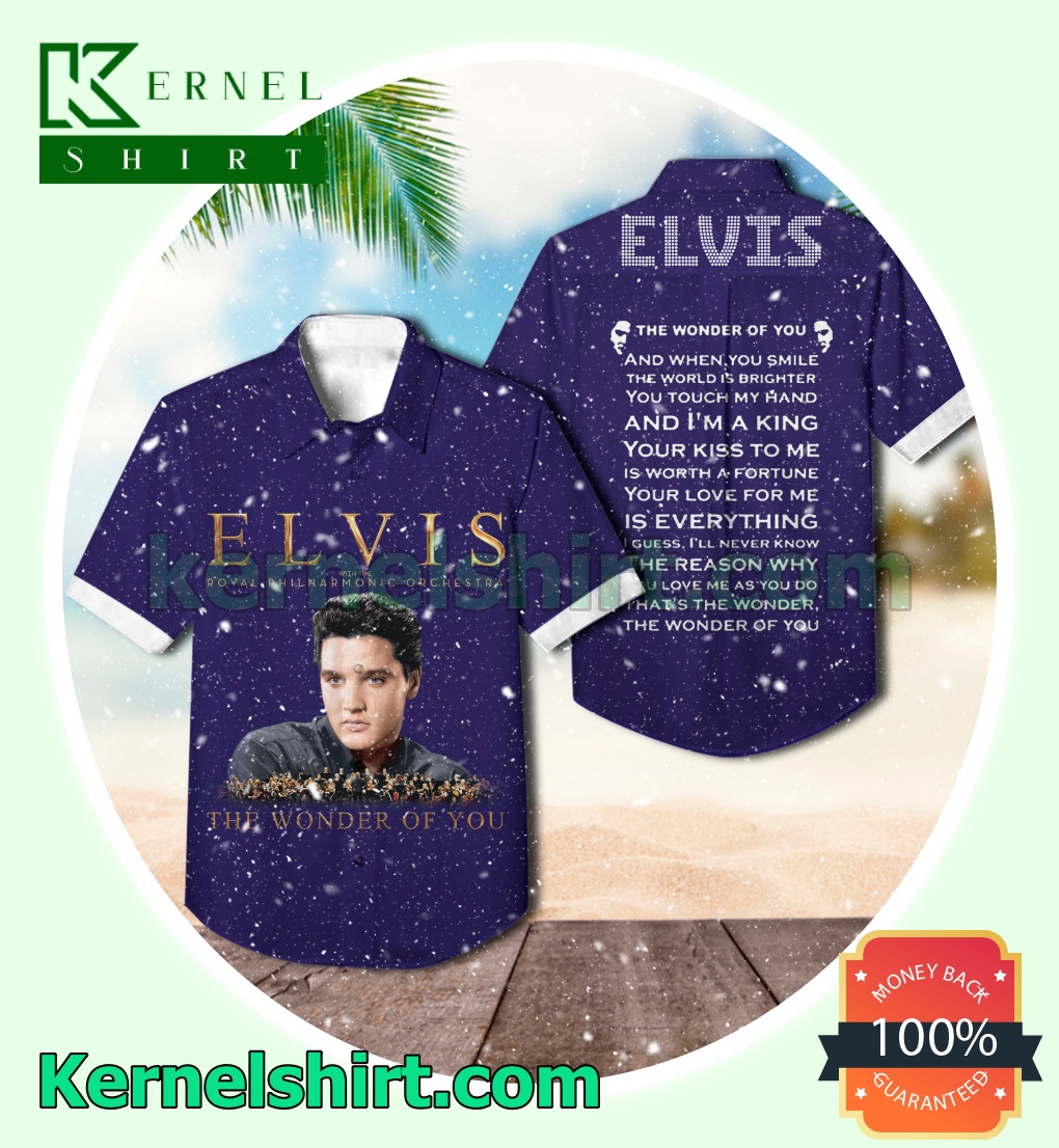 Elvis Presley And Royal Philharmonic Orchestra The Wonder Of You Compilation Album Short Sleeve Shirts
