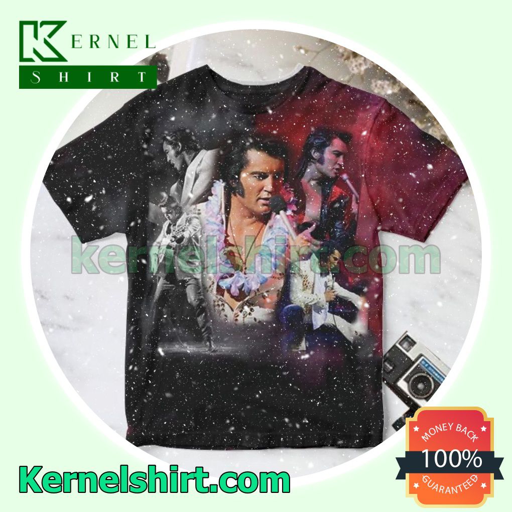 Get Here Elvis Presley The King Is Back Black Custom Shirt