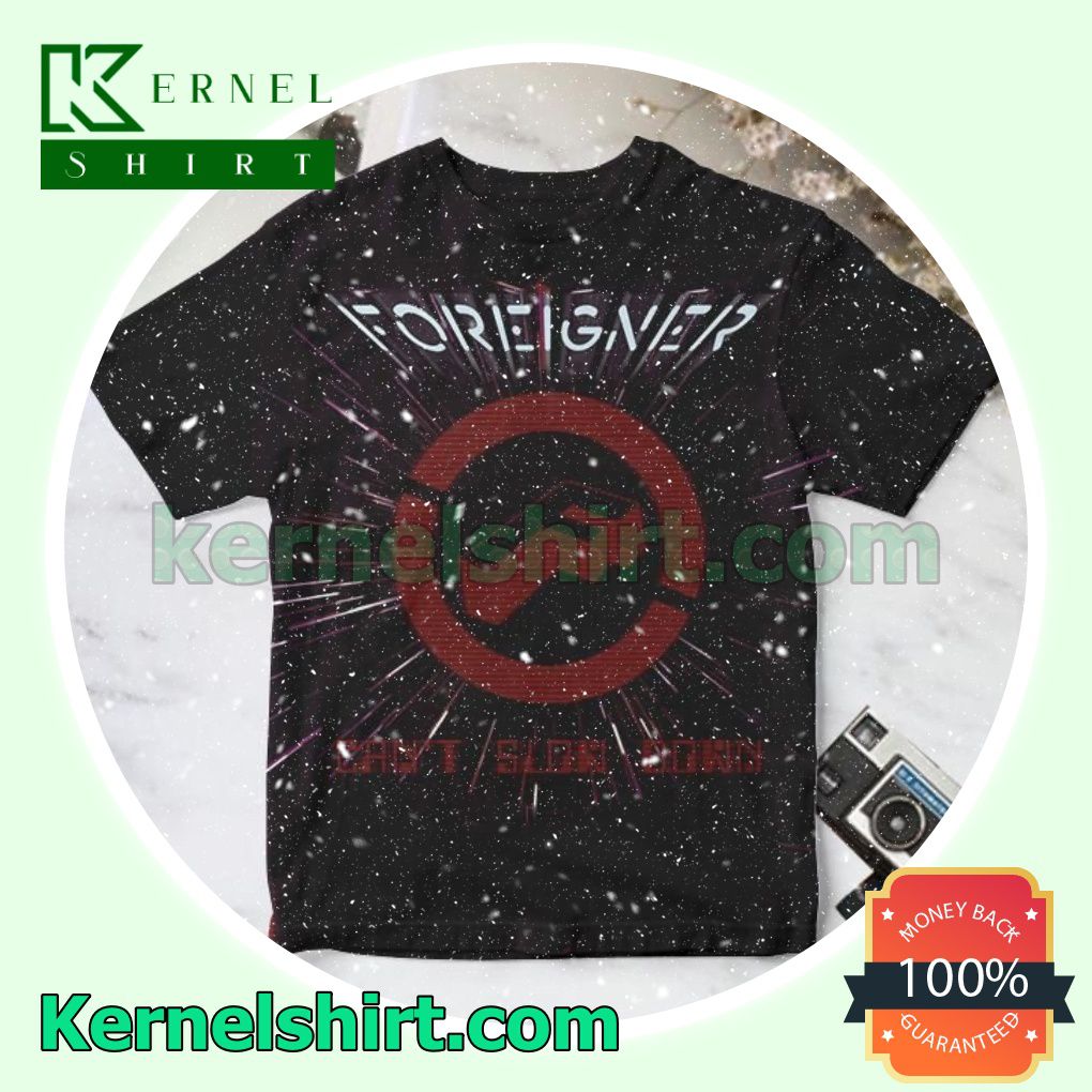 Foreigner Can't Slow Down Album Cover Black Custom Shirt