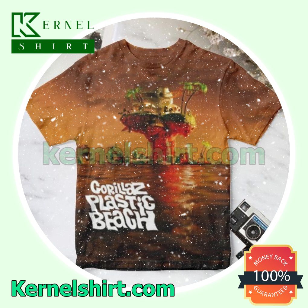 Gorillaz Plastic Beach Album Cover Custom Shirt