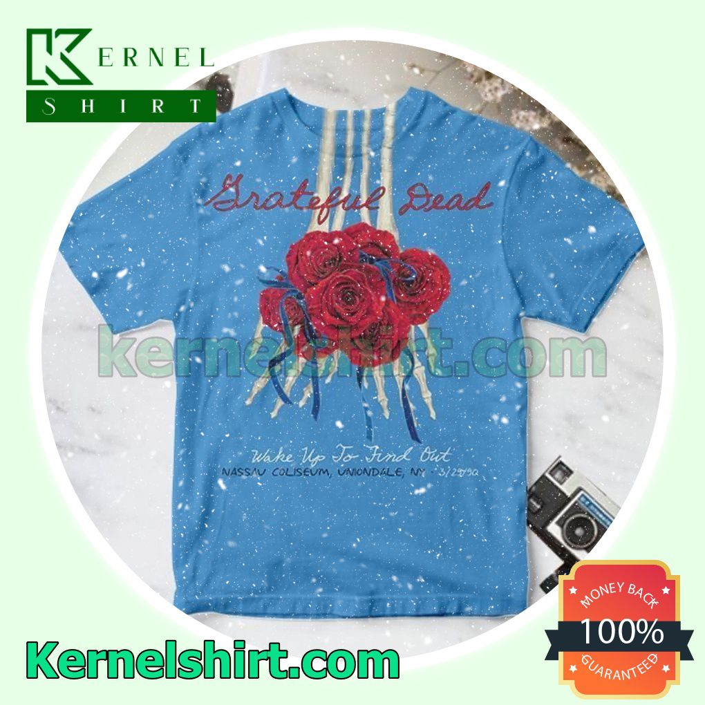 Grateful Dead Wake Up To Find Out Album Cover Blue Gift Shirt