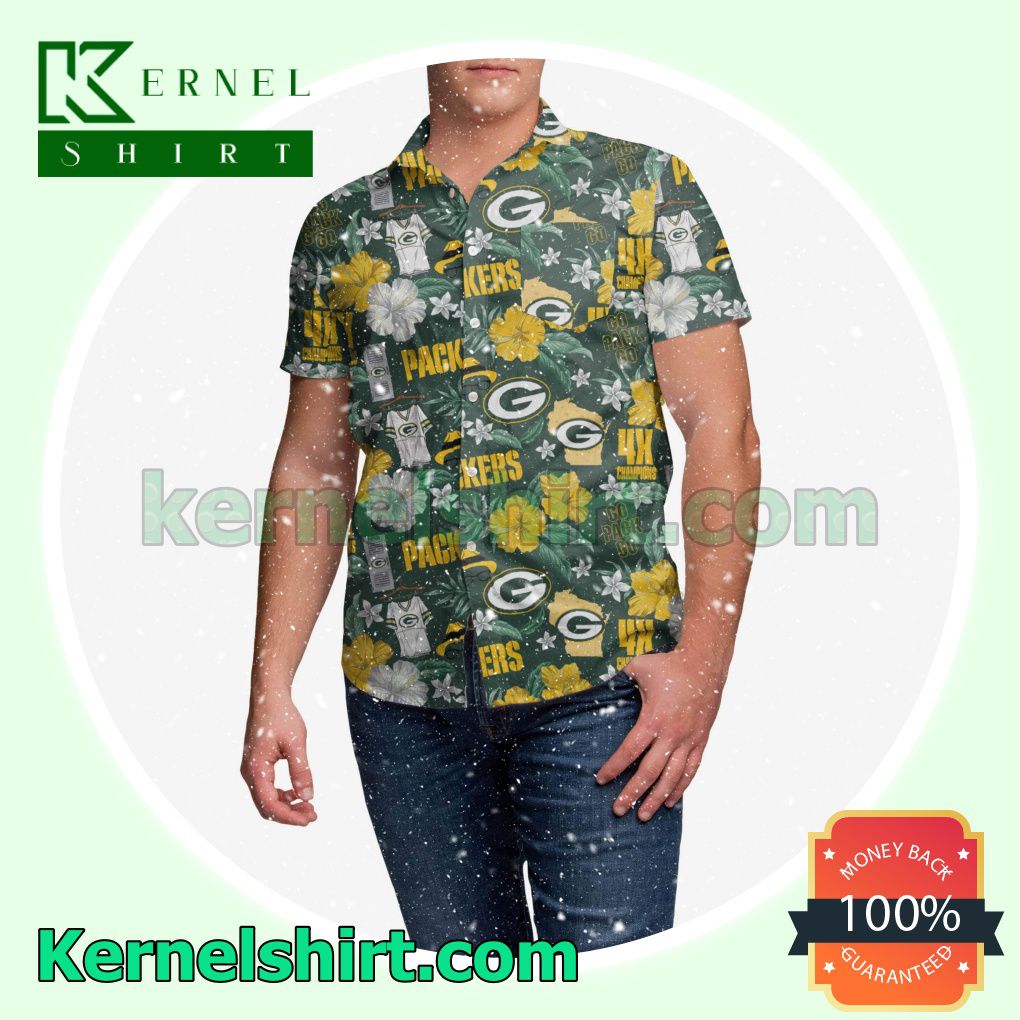 Green Bay Packers City Style Summer Aloha Hawaii Shirt