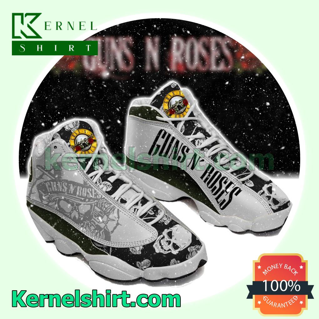 Top Guns N Roses Rock Band Skull Nike Sneakers