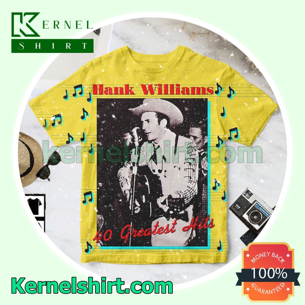 Hank Williams 40 Greatest Hits Album Cover Personalized Shirt