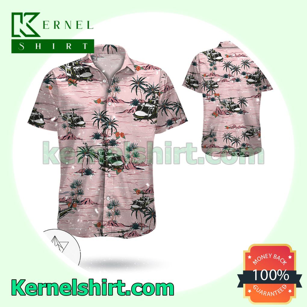 Helicopter Tropical Button Shirt