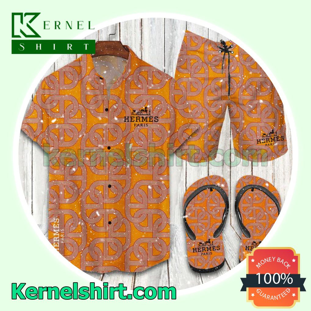 Hermes Fabric Hawaiian Shirt