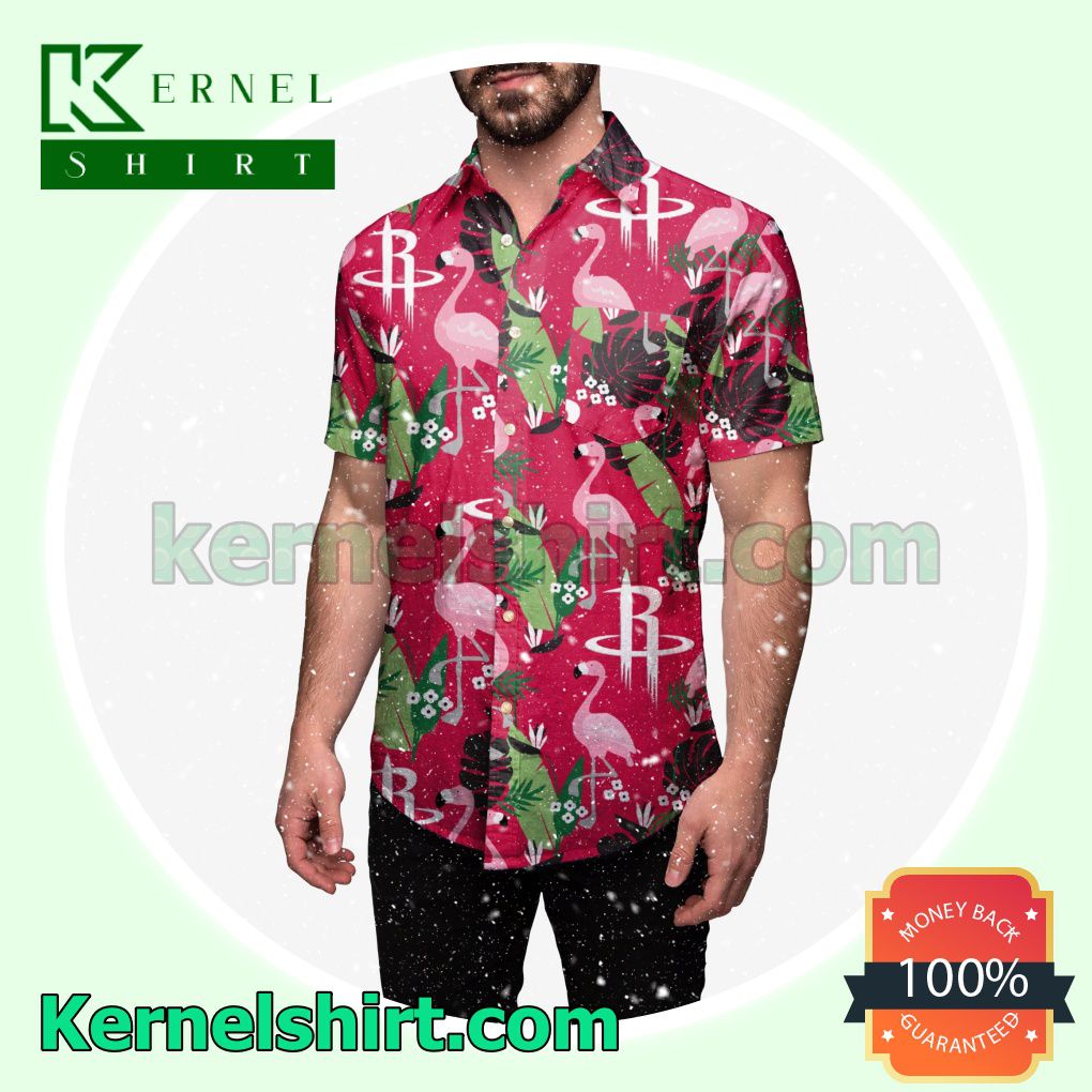 Houston Rockets Floral Summer Aloha Hawaii Shirt