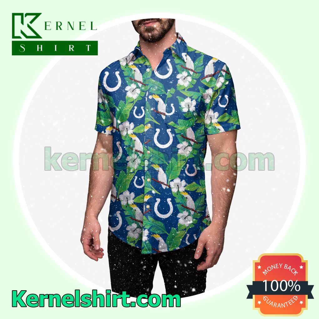 Indianapolis Colts Floral Summer Aloha Hawaii Shirt