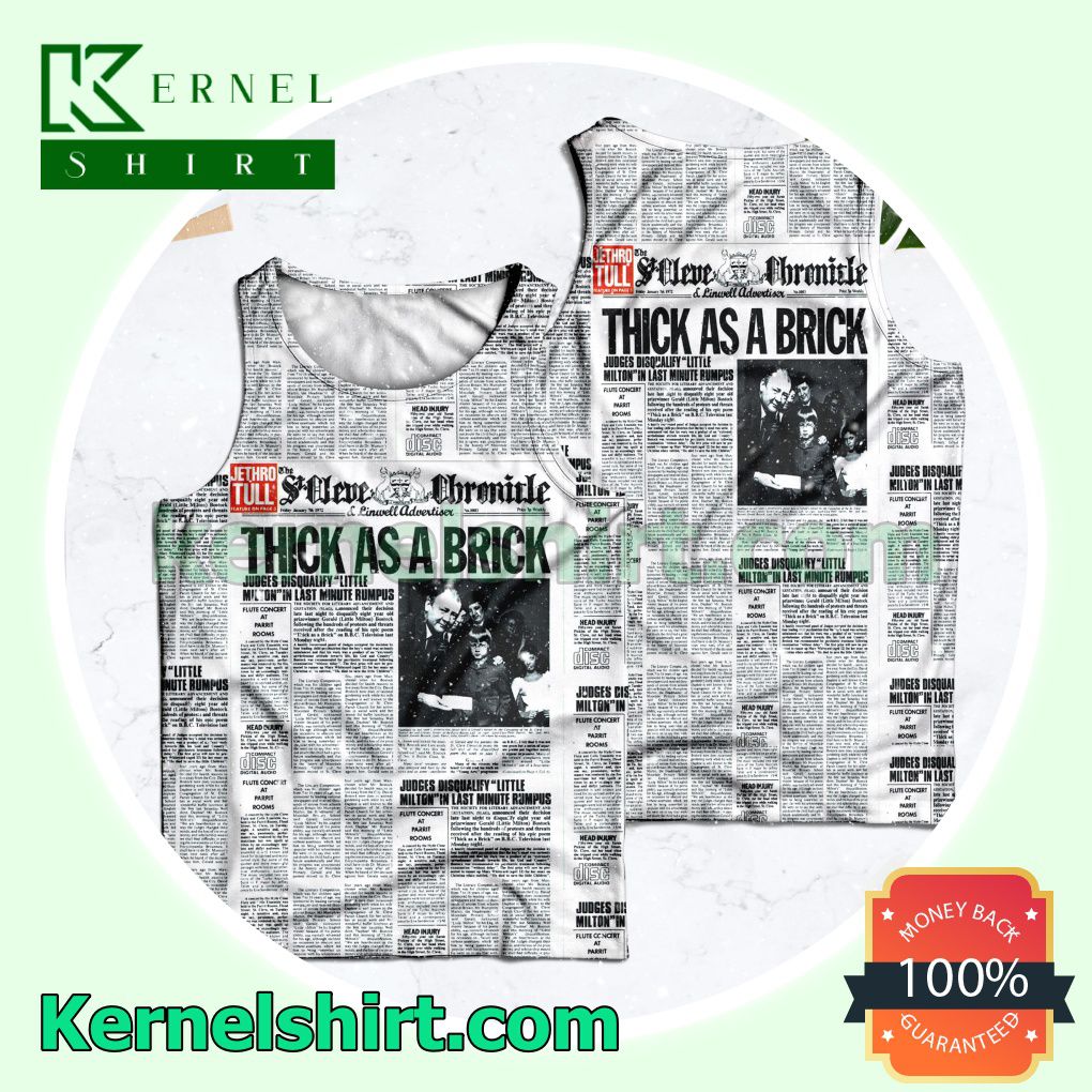 Jethro Tull Thick As A Brick Album Cover Womens Tops