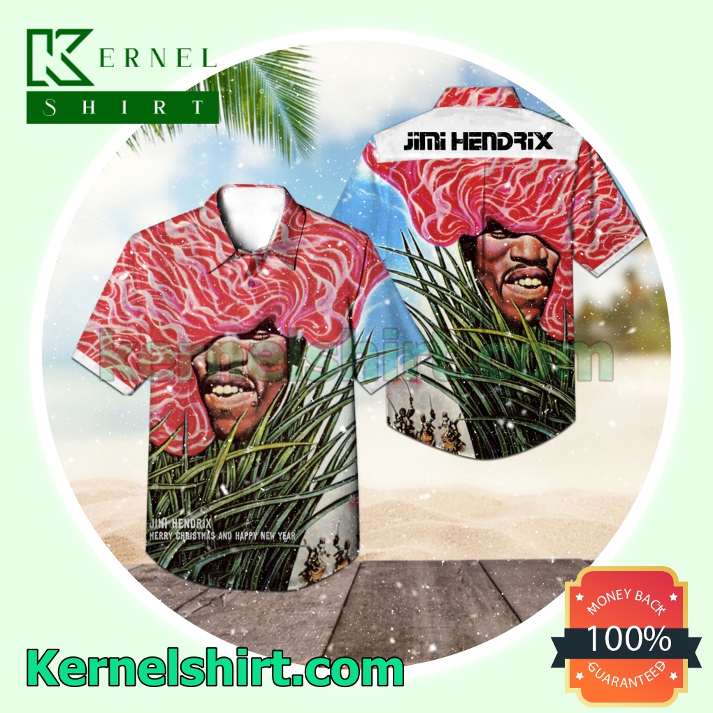 Jimi Hendrix Merry Christmas And Happy New Year Album Cover Short Sleeve Shirts