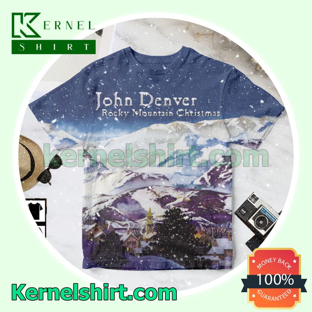 John Denver Rocky Mountain Christmas Album Cover Personalized Shirt