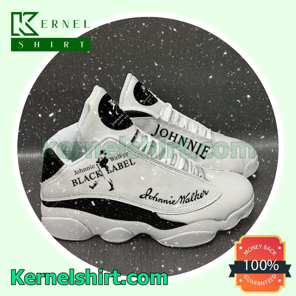 POD Johnnie Walker Black Label White Nike Sneakers