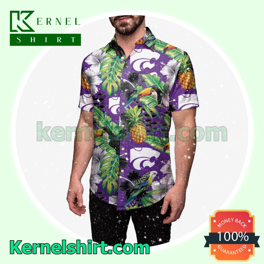 Kansas State Wildcats Floral Summer Aloha Hawaii Shirt