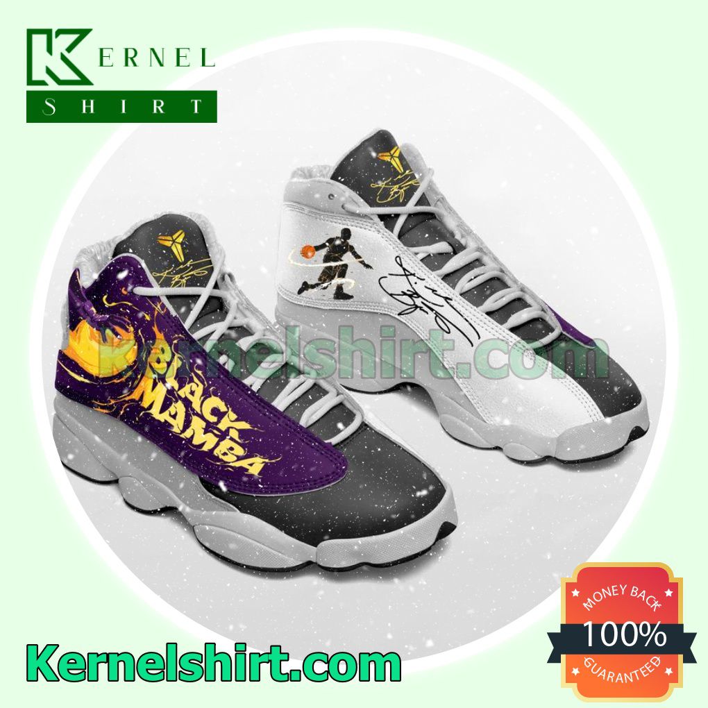 Cheap Kobe Bryant La Lakers Basketball Gray Purple Nike Sneakers