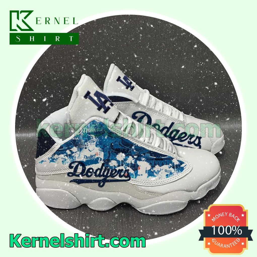 Gorgeous Los Angeles Dodgers Football White Nike Sneakers