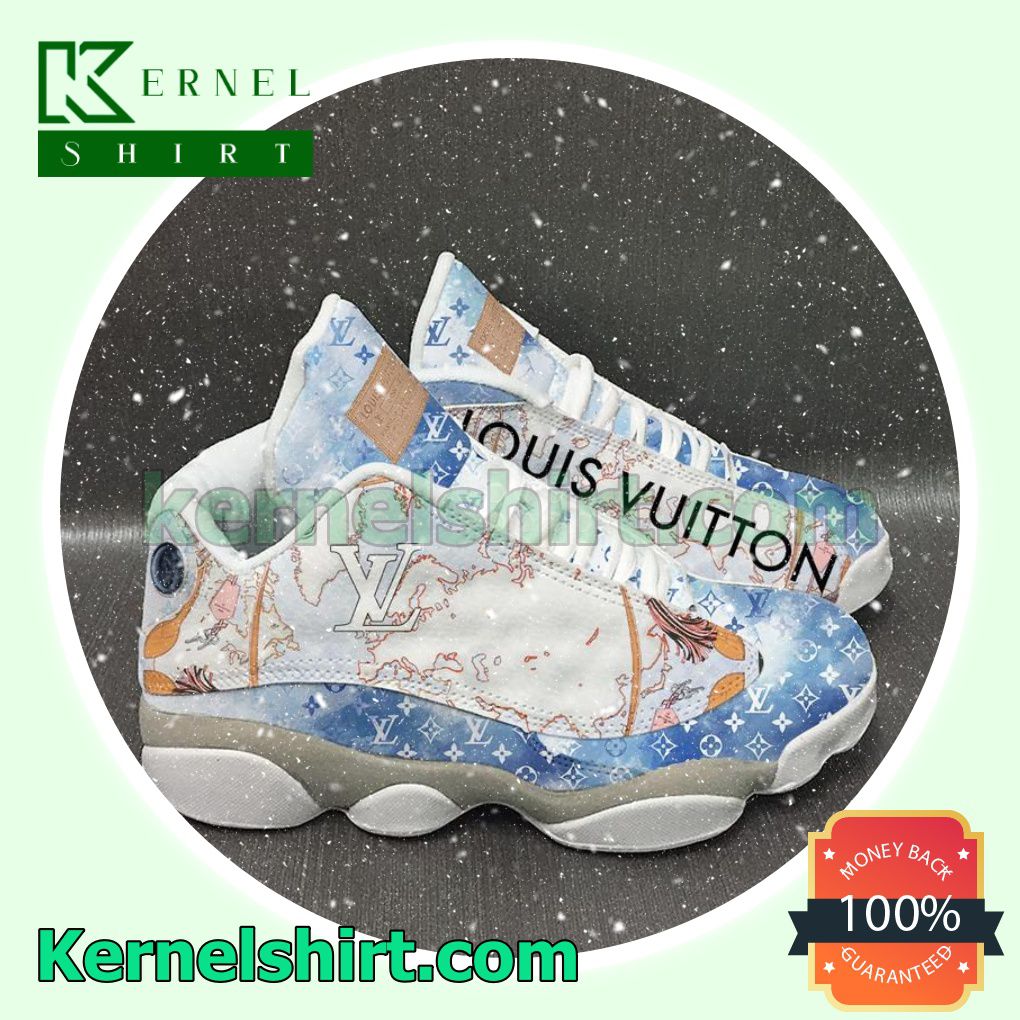 Louis Vuitton White Blue Hot 2021 Shoes Nike Sneakers