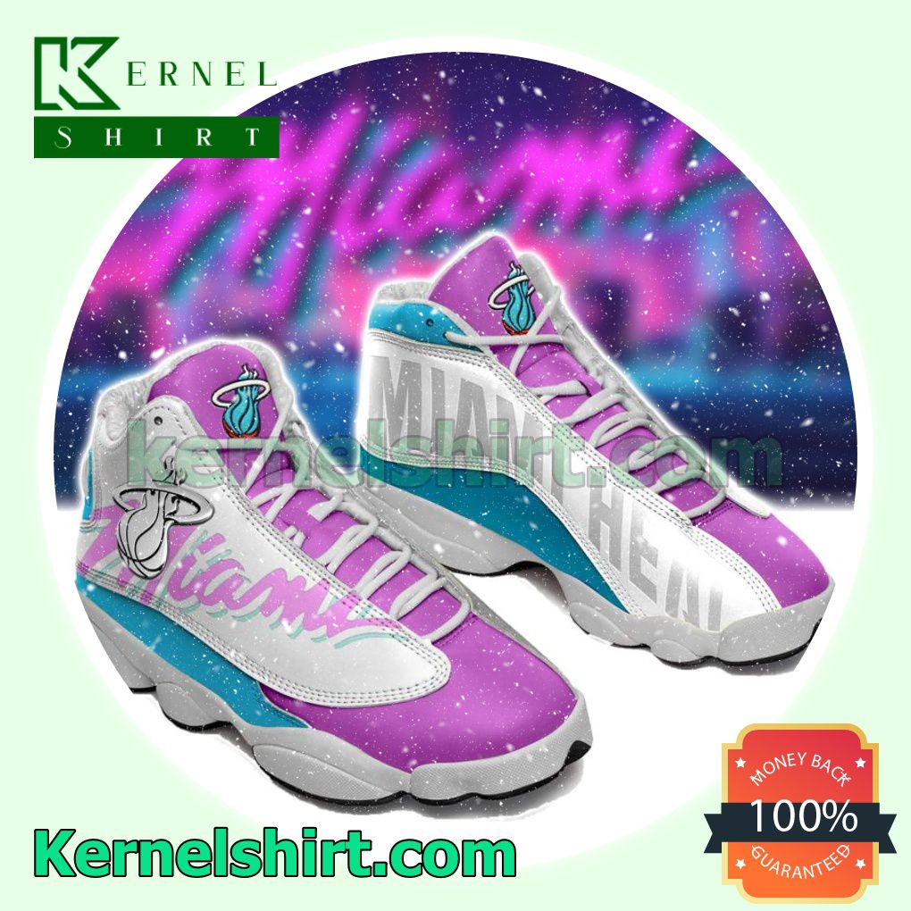 All Over Print Miami Heat Basketball Pink Nike Sneakers