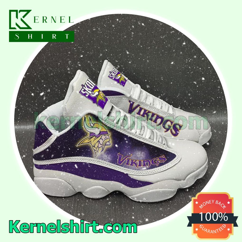 Minnesota Vikings White Purple Nike Sneakers