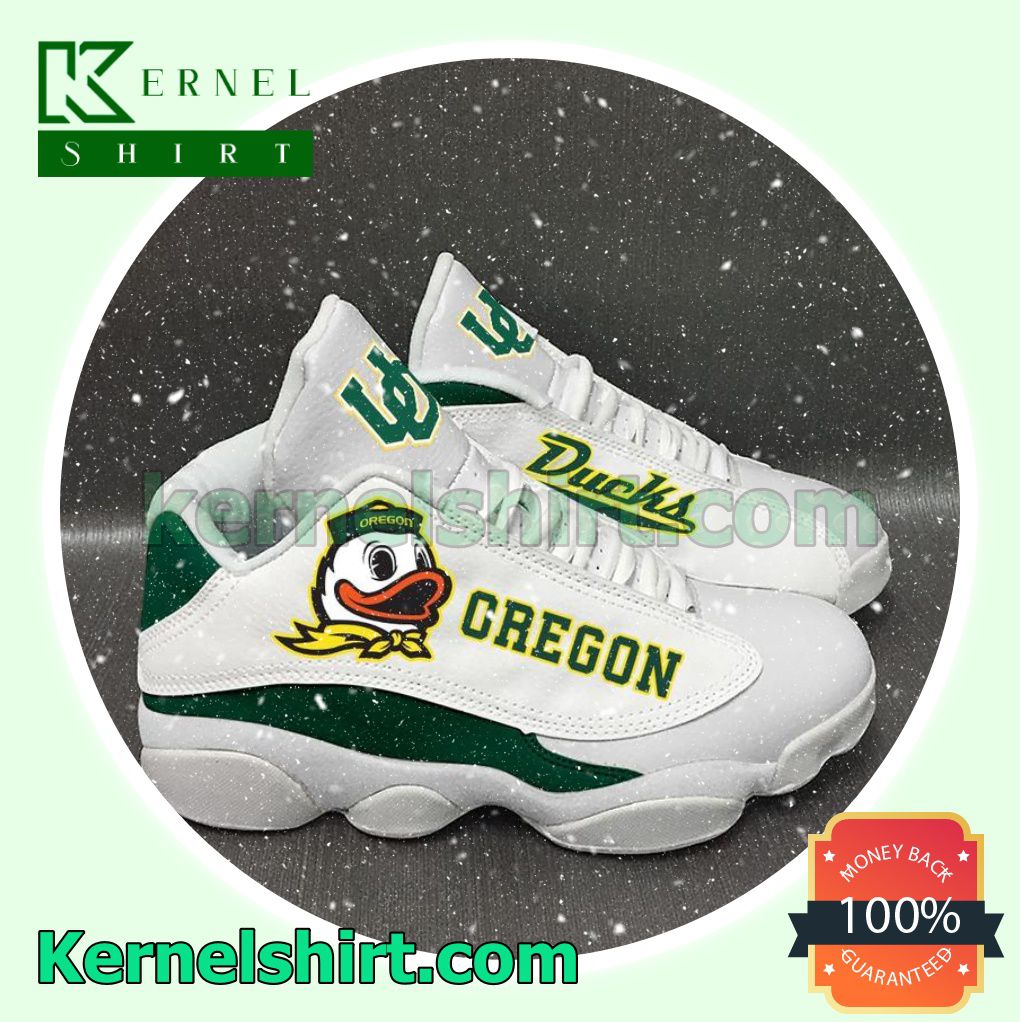 Oregon Ducks White Nike Sneakers