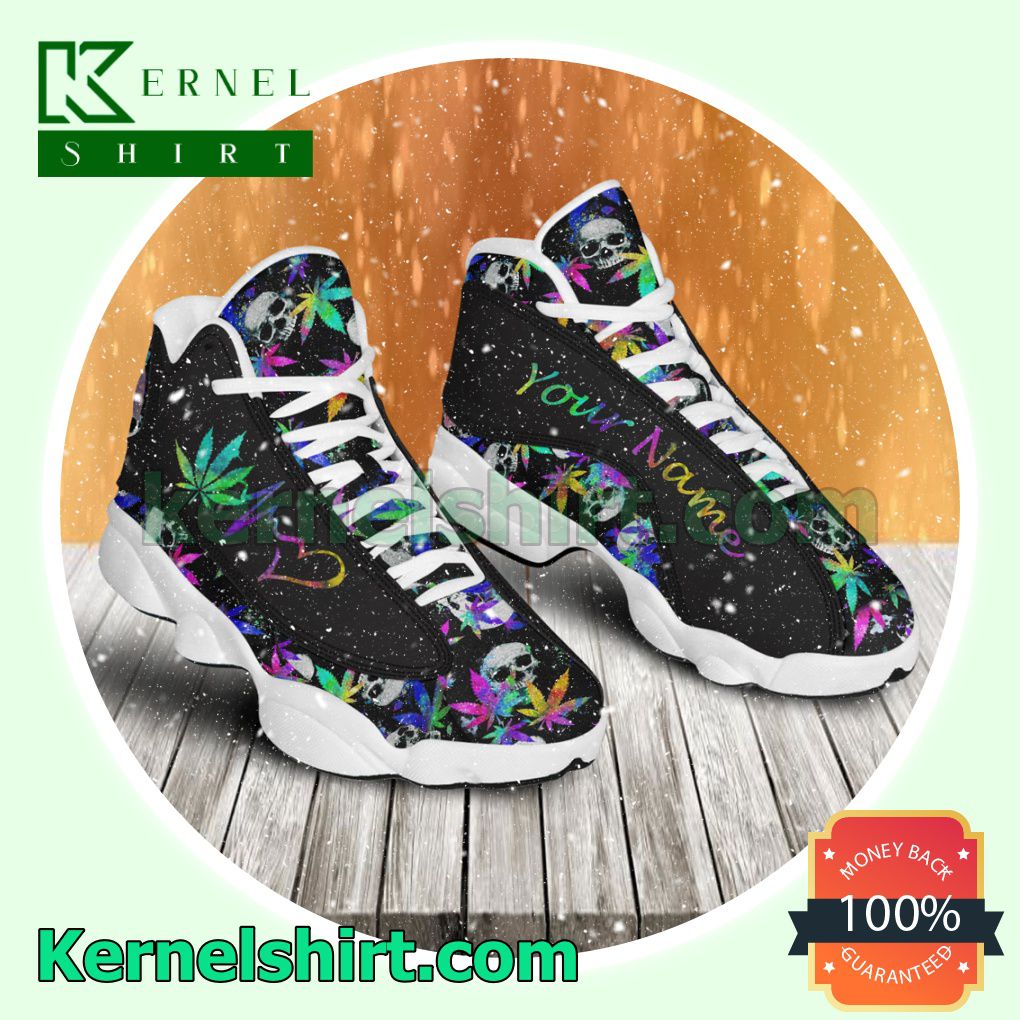 Personalized Skull Cannabis Nike Sneakers