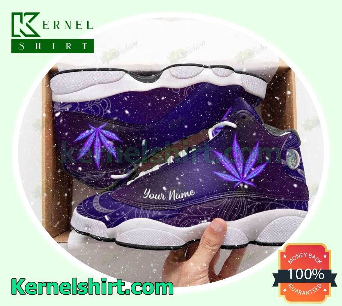 Personalized Weed Lsd Psychedelic Purple Nike Sneakers