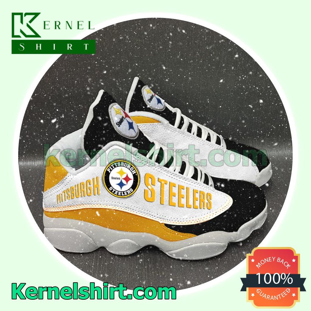 Pittsburgh Steelers Black White Nike Sneakers