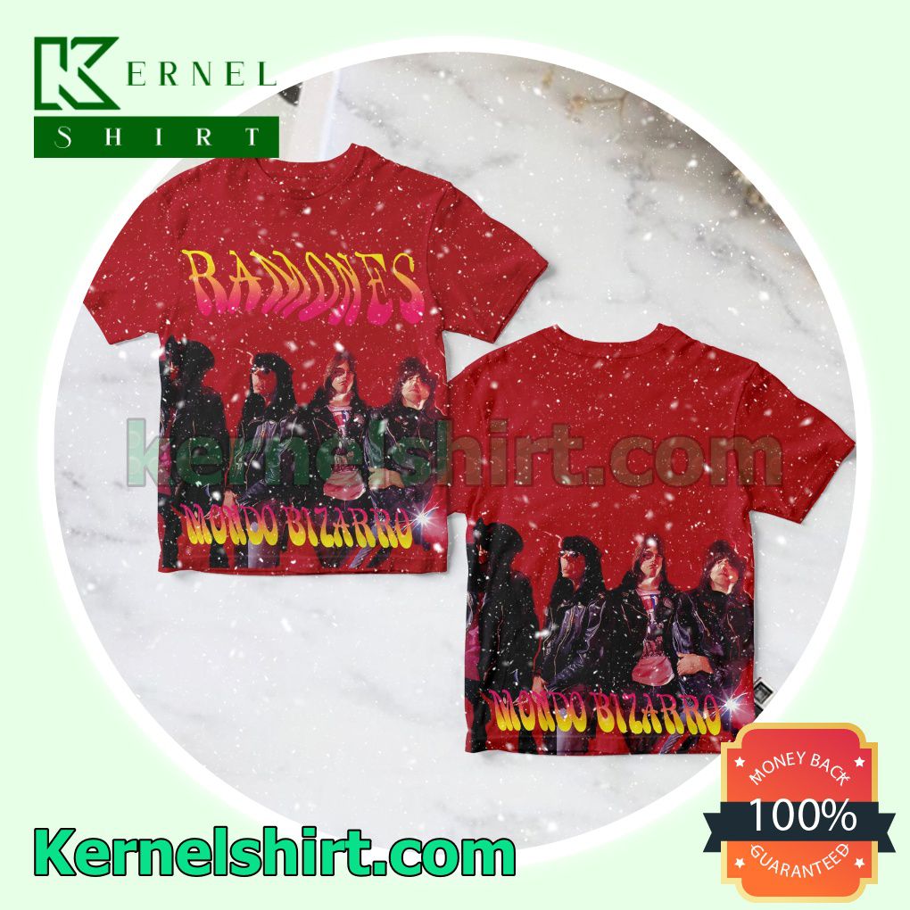 Ramones Mondo Bizarro Album Cover Red Personalized Shirt