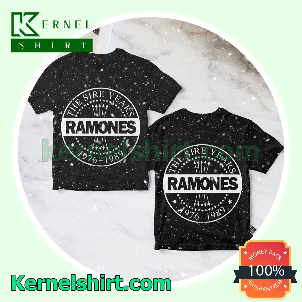 Ramones The Sire Years 1976-1989 Album Cover Black Personalized Shirt
