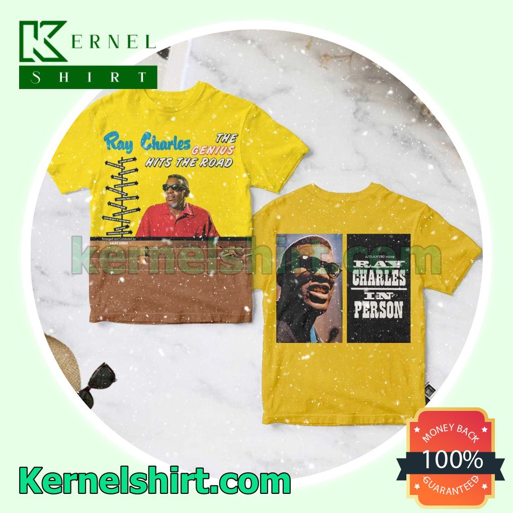 Ray Charles The Genius Hits The Road Album Cover Yellow Personalized Shirt